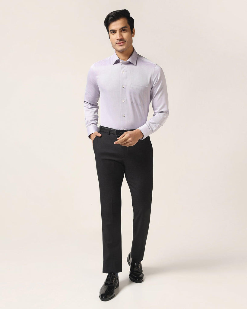 Temp Tech Formal Purple Textured Shirt - Shalom