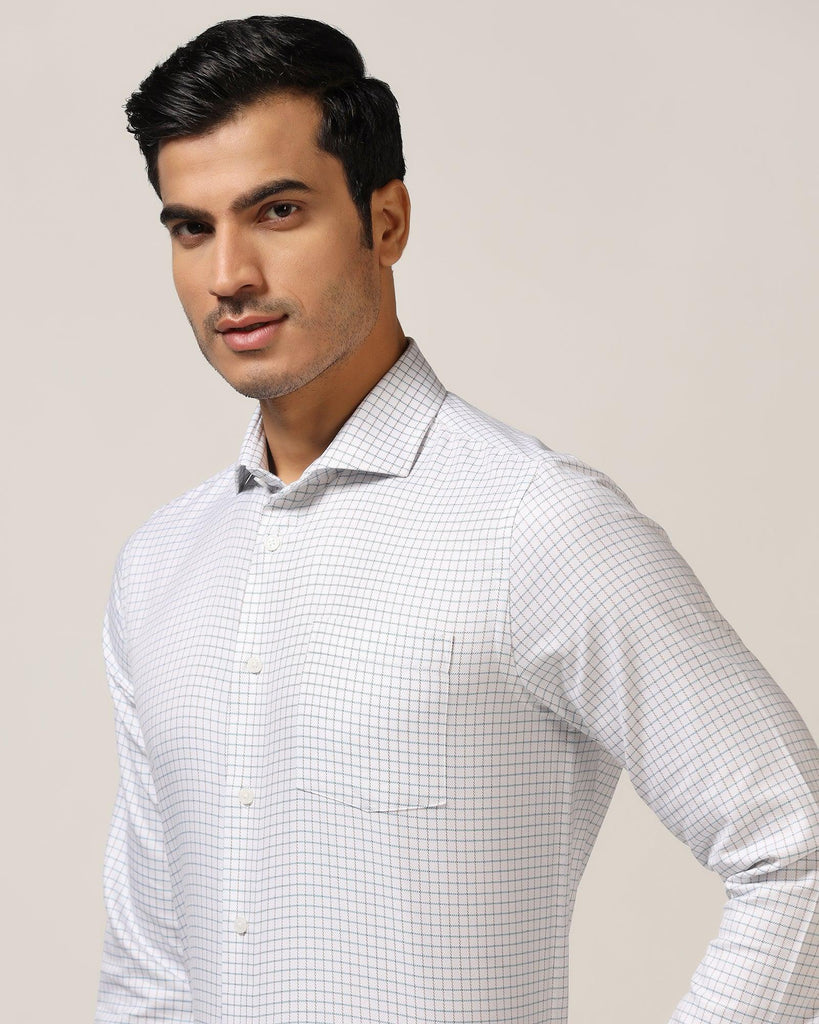 Temp Tech Formal Teal Check Shirt - Symphony