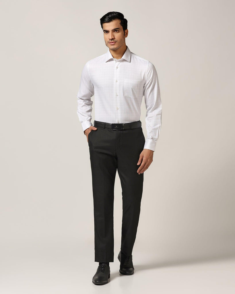 Temp Tech Formal White Check Shirt - Caldon