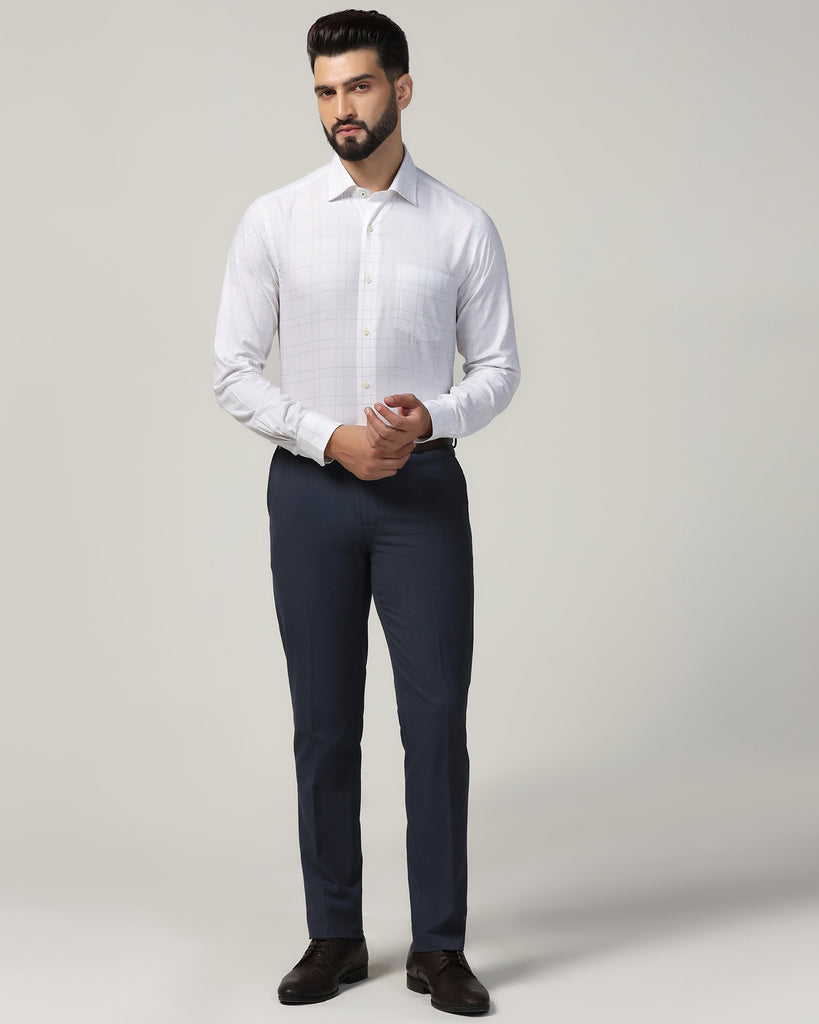 Temp Tech Formal White Check Shirt - Marwin