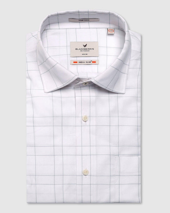 Temp Tech Formal White Check Shirt - Marwin