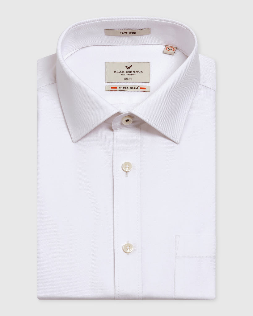 Temp Tech Formal White Solid Shirt - Antony