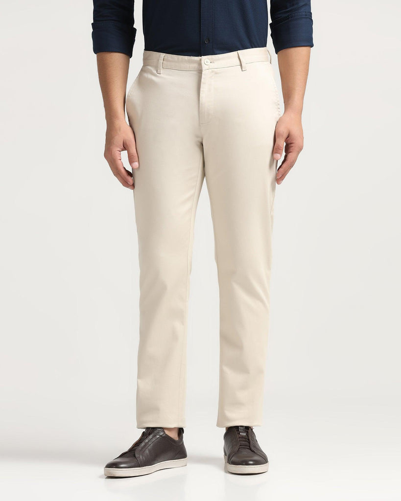 Slim Comfort B-95 Casual Beige Textured Khakis - Kros