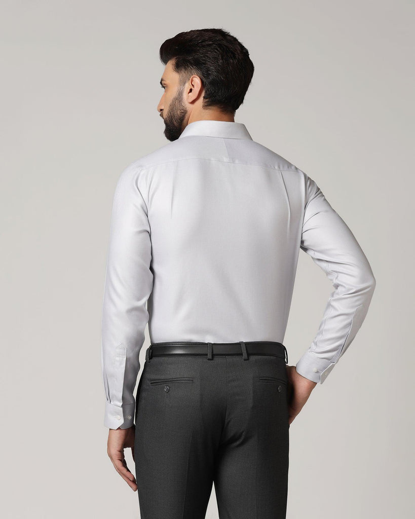 Non Iron Formal Grey Textured Shirt - Simson