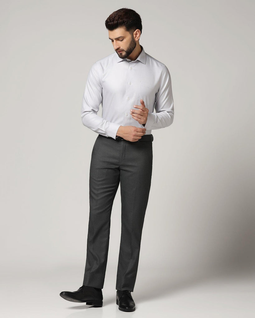 Non Iron Formal Grey Textured Shirt - Simson