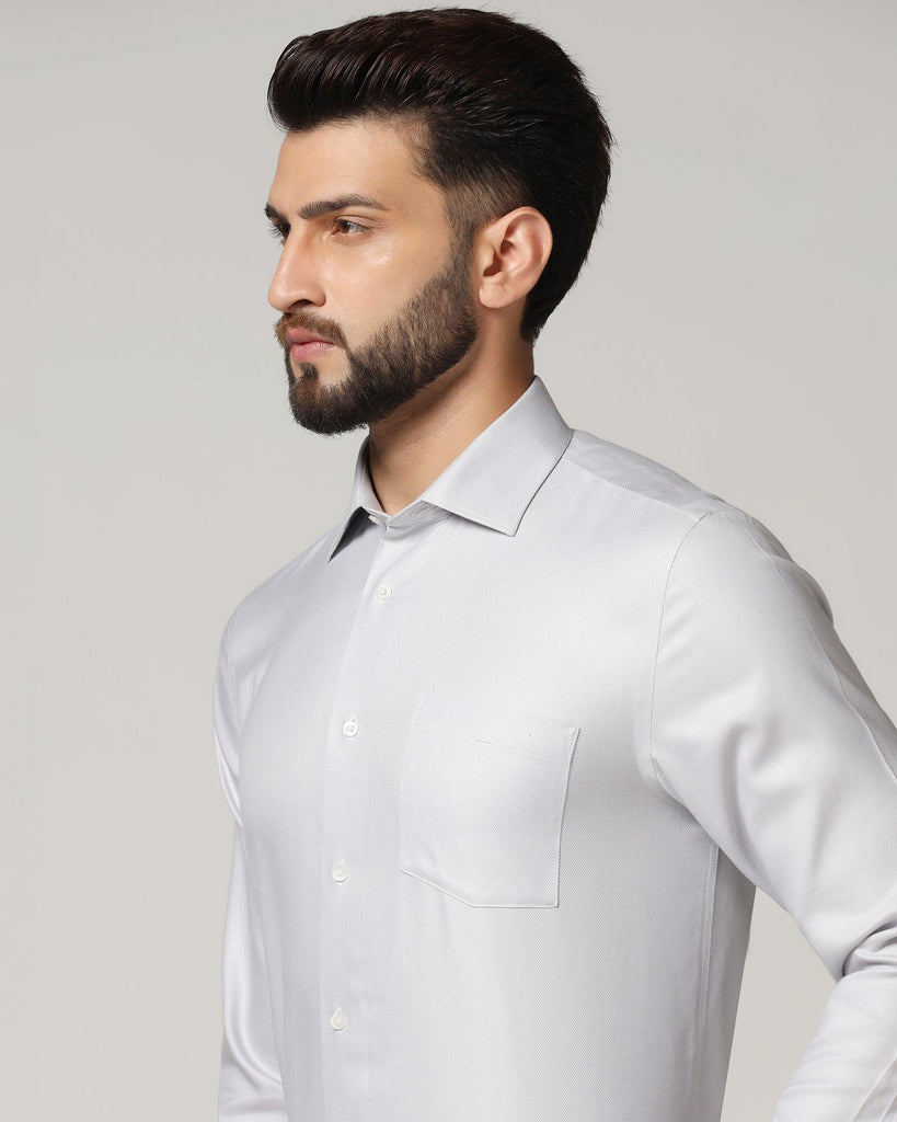 Non Iron Formal Grey Textured Shirt - Simson