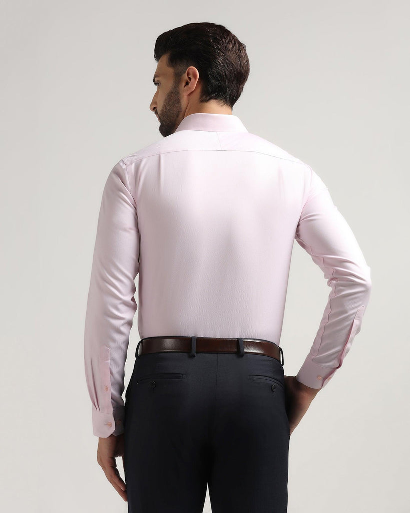 Non Iron Formal Pink Textured Shirt - Dofon