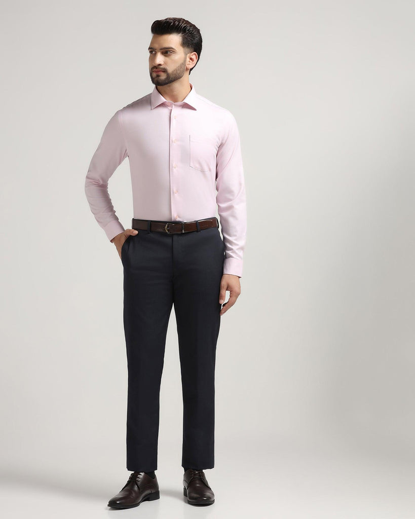 Non Iron Formal Pink Textured Shirt - Dofon