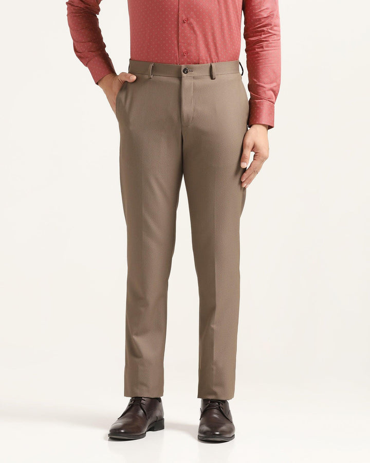 Slim Comfort B-95 Formal Brown Textured Trouser - Lee