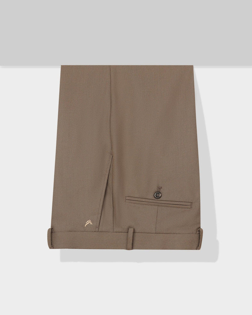 Slim Comfort B-95 Formal Brown Textured Trouser - Lee