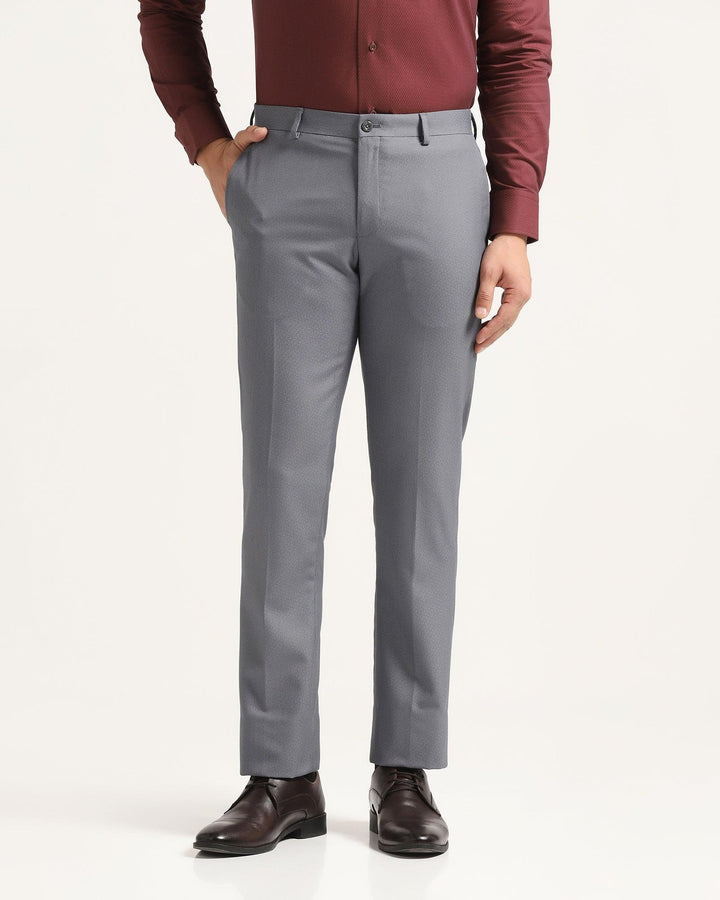 Slim Comfort B-95 Formal Dark Grey Textured Trouser - Lee