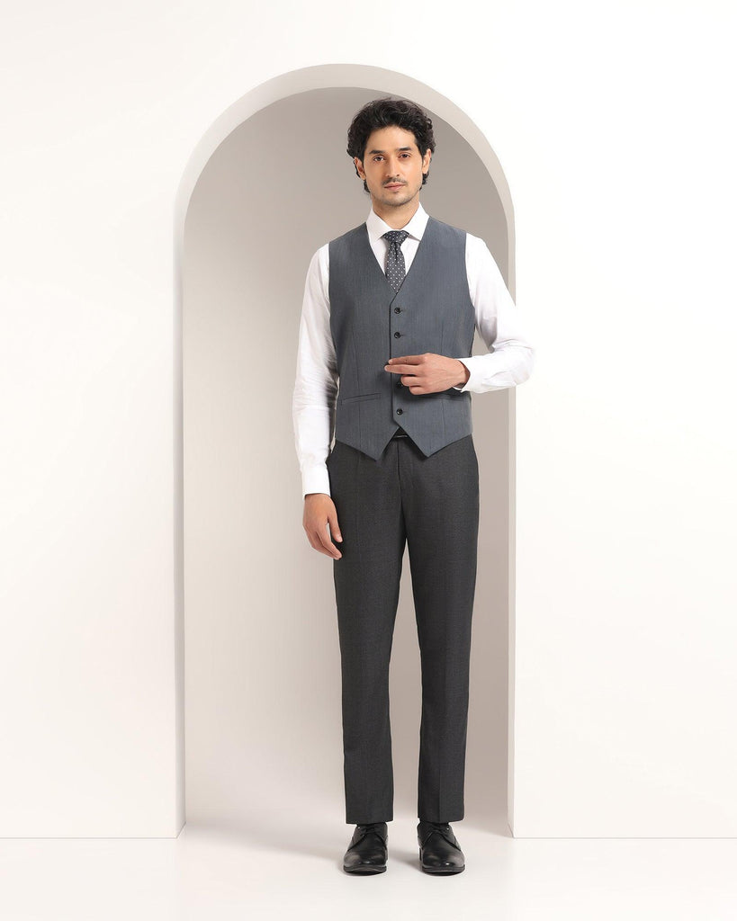Three Piece Charcoal Textured Formal Suit Reddit