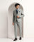 Three Piece Grey Textured Formal Suit - Amtopm