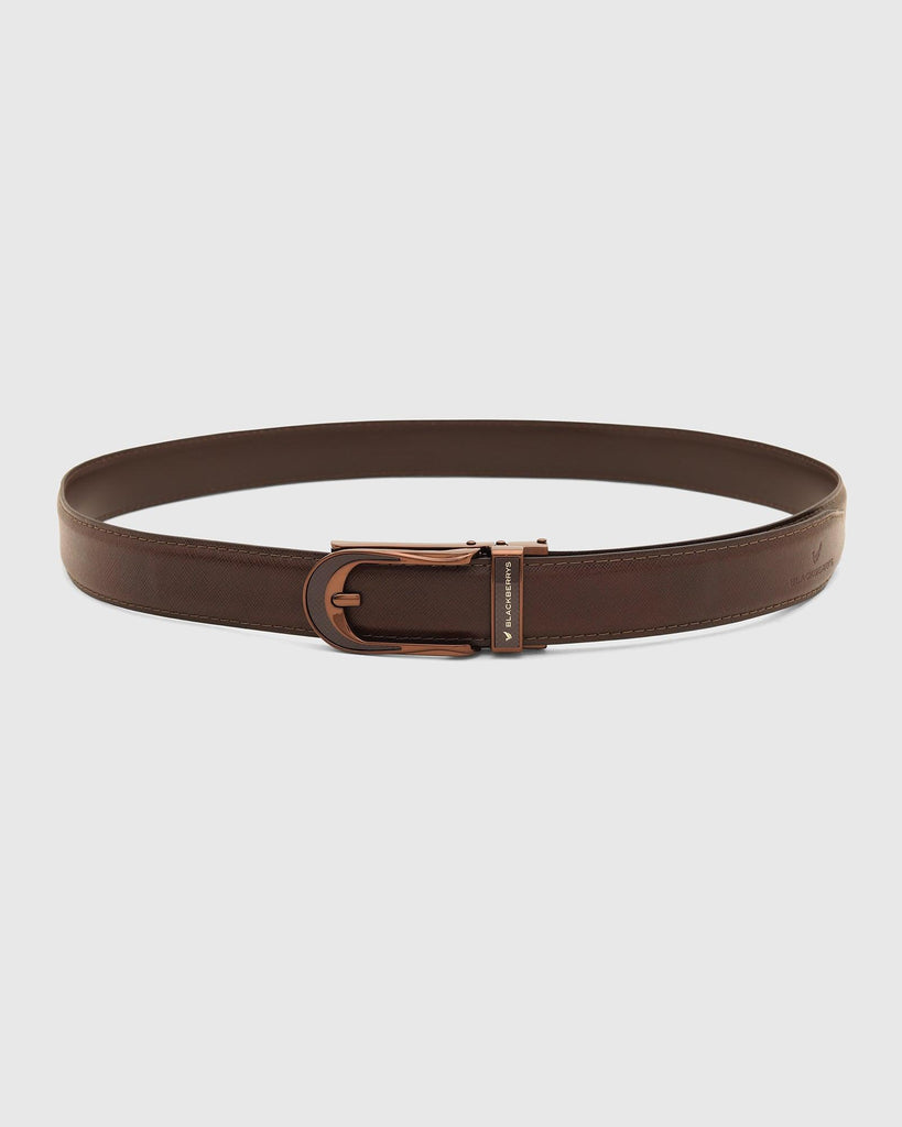 Must Haves Leather Brown Textured Belt - New Galenia