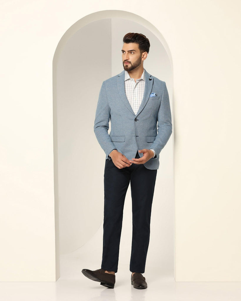 Casual Teal Textured Blazer - Ben