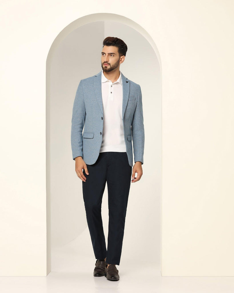 Casual Teal Textured Blazer - Ben