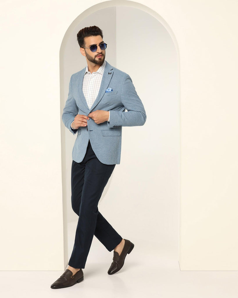 Casual Teal Textured Blazer - Ben