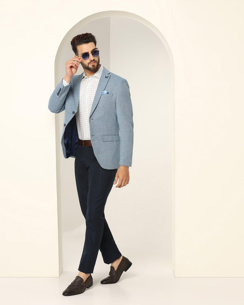 Casual Teal Textured Blazer - Ben