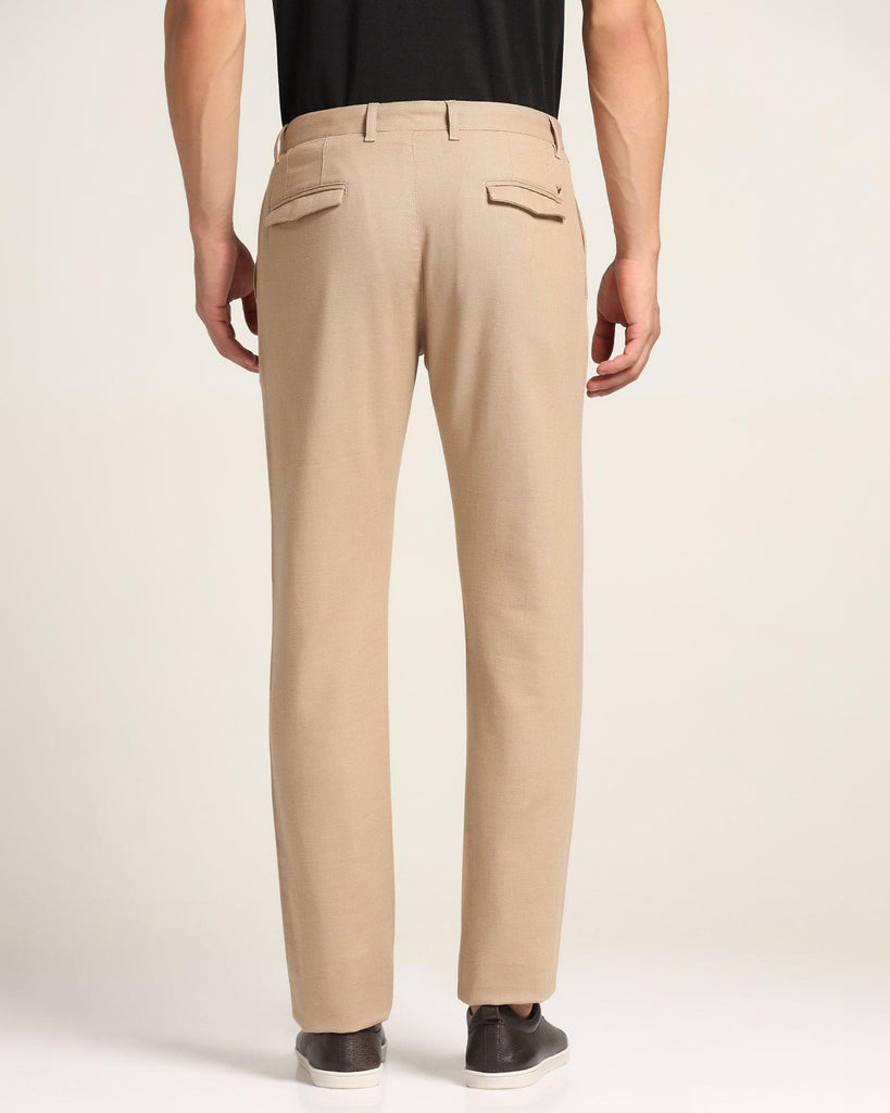 Slim Fit B-91 Casual Beige Textured Khakis - Canopi