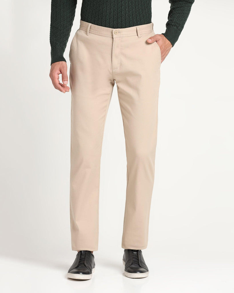 Slim Comfort B-95 Casual Beige Textured Khakis - Lake