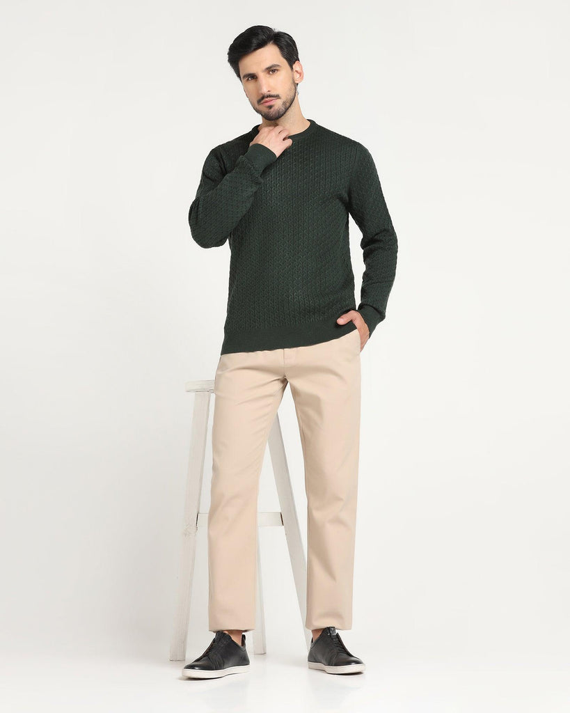 Slim Comfort B-95 Casual Beige Textured Khakis - Lake