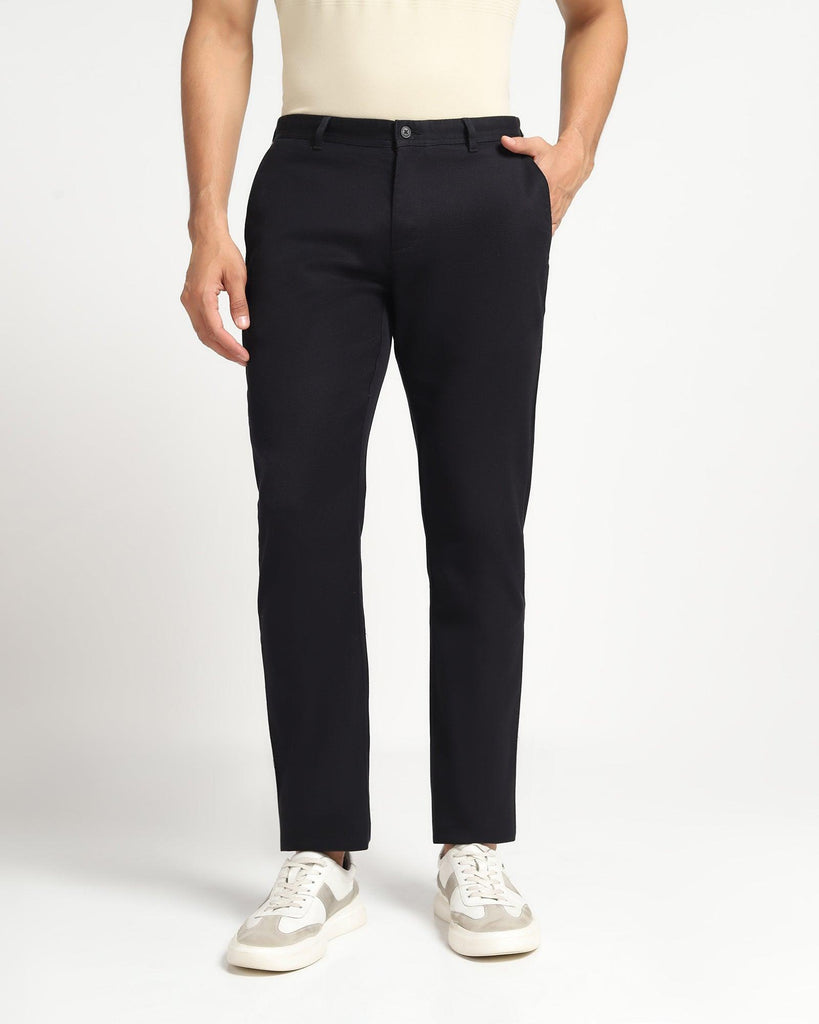 Slim Comfort B-95 Casual Black Textured Khakis - Prom