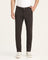 Super Slim Phoenix Casual Brown Textured Khakis - Joffrey