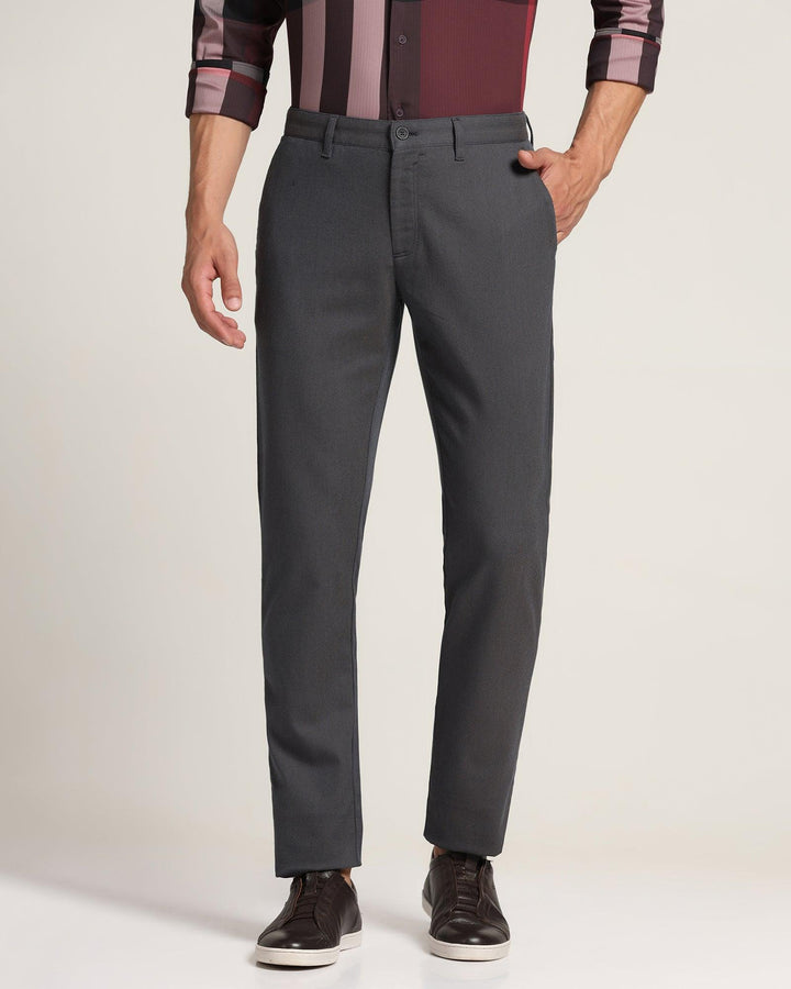 Slim Fit B-91 Casual Charcoal Textured Khakis - Canopi