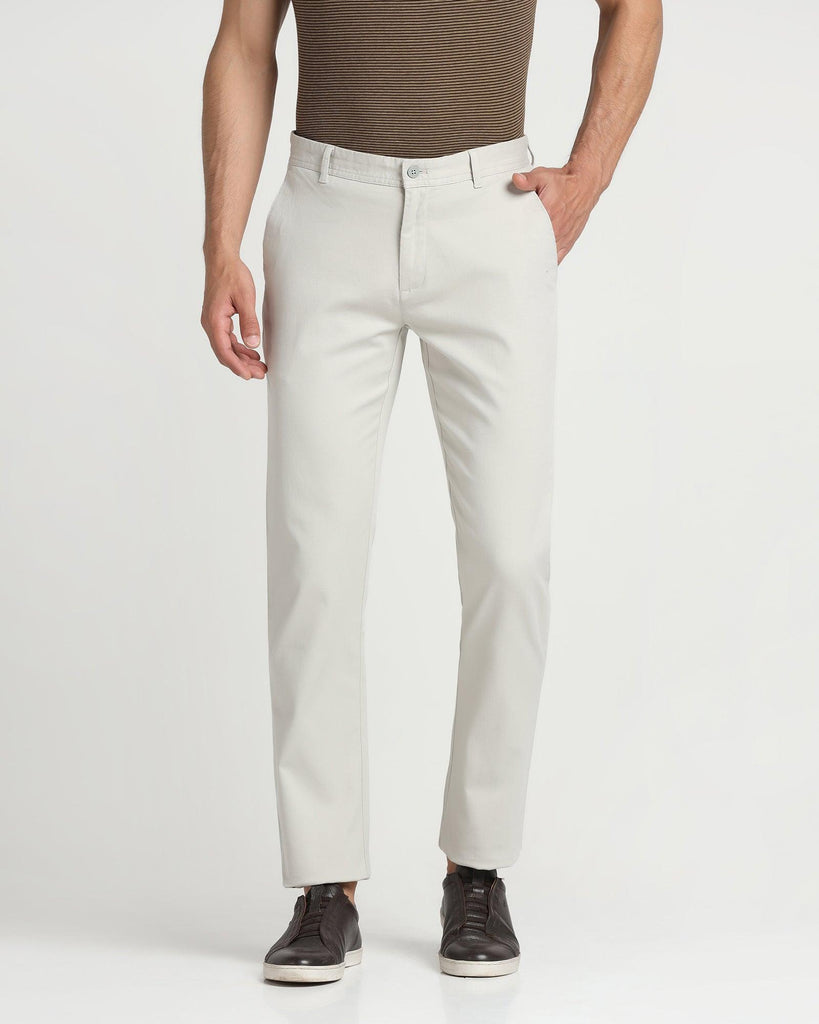 Slim Comfort B-95 Casual Grey Textured Khakis - Lake