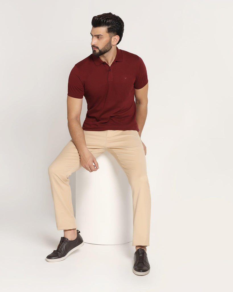 Slim Comfort B-95 Casual Khaki Textured Khakis - Lama