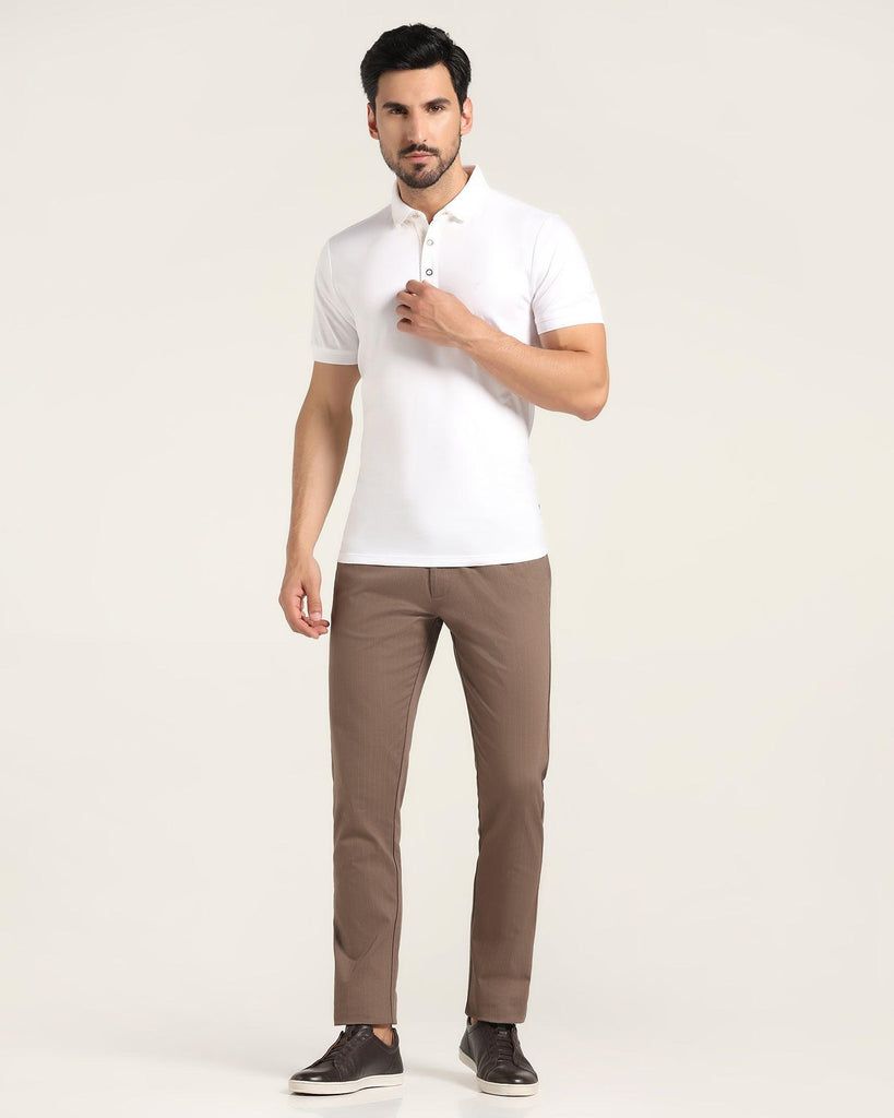 Slim Comfort Casual Mouse Textured Khakis - Frado