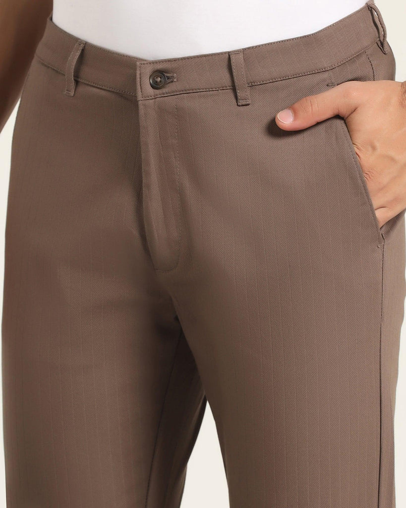 Slim Comfort Casual Mouse Textured Khakis - Frado