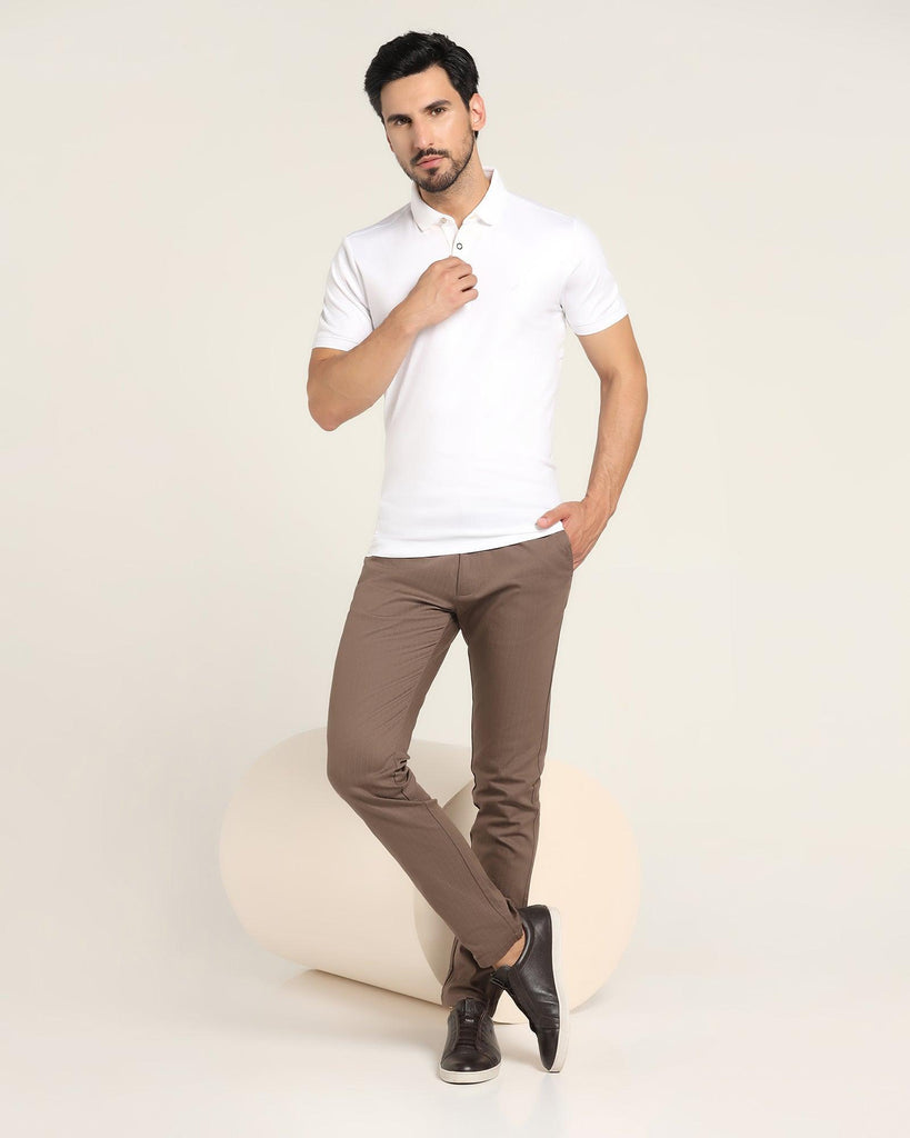 Slim Comfort Casual Mouse Textured Khakis - Frado