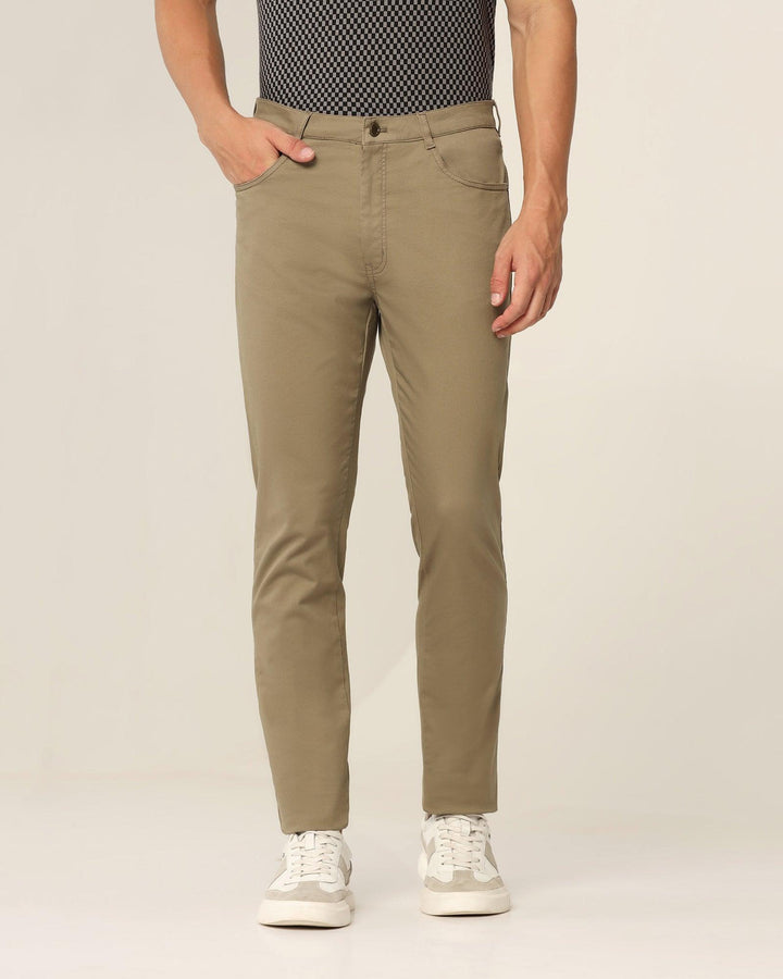 Slim Comfort Casual Mouse Textured Khakis - Segy