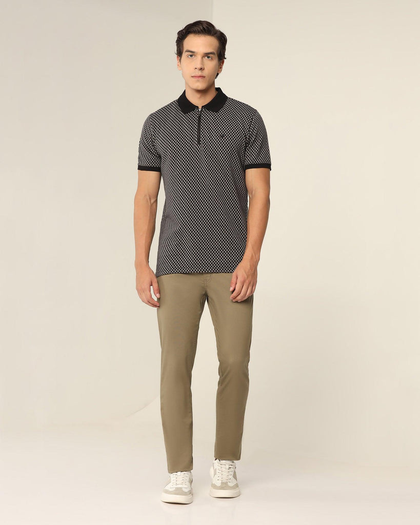 Slim Comfort Casual Mouse Textured Khakis - Segy