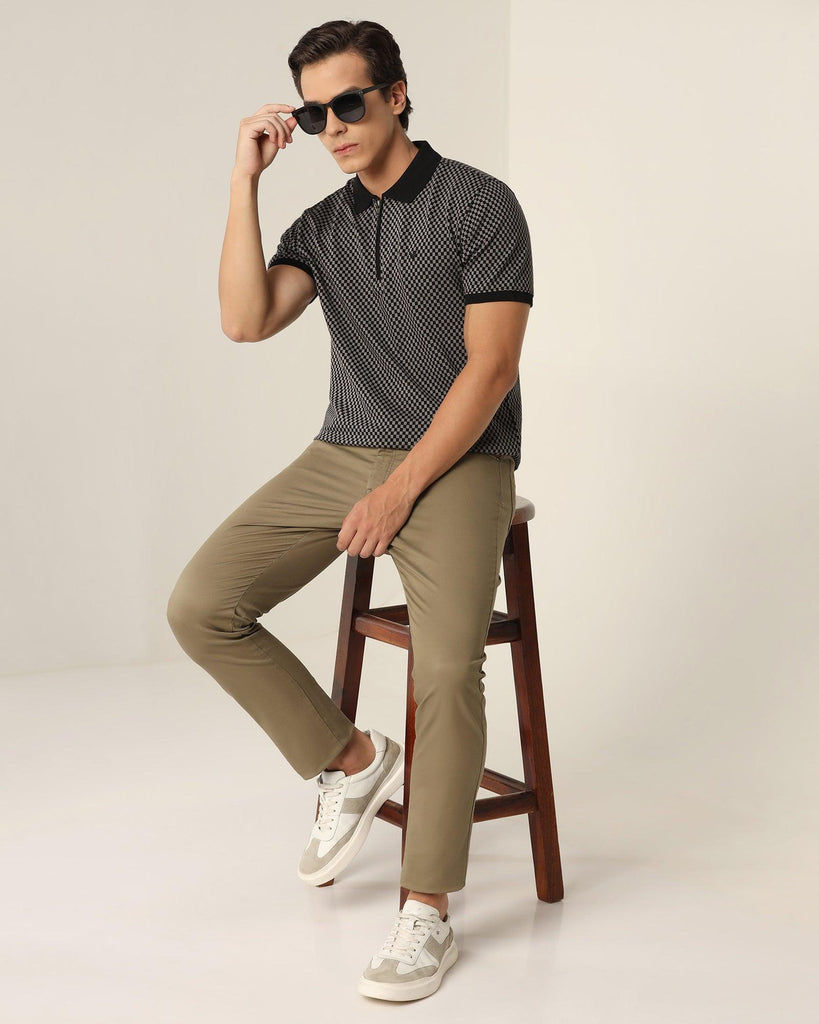 Slim Comfort Casual Mouse Textured Khakis - Segy