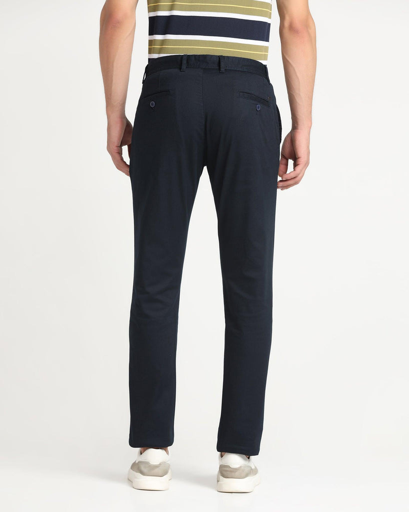 Slim Fit B-91 Casual Navy Textured Khakis - Nick