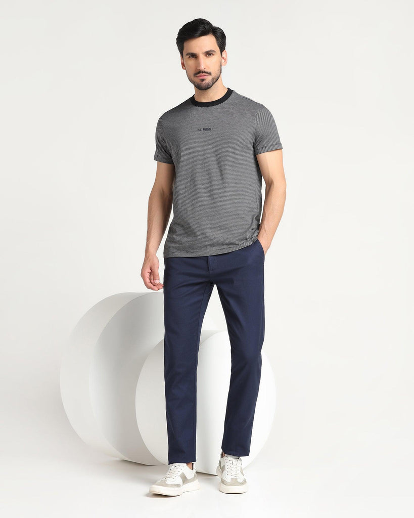 Slim Comfort B-95 Casual Navy Textured Khakis - Charles