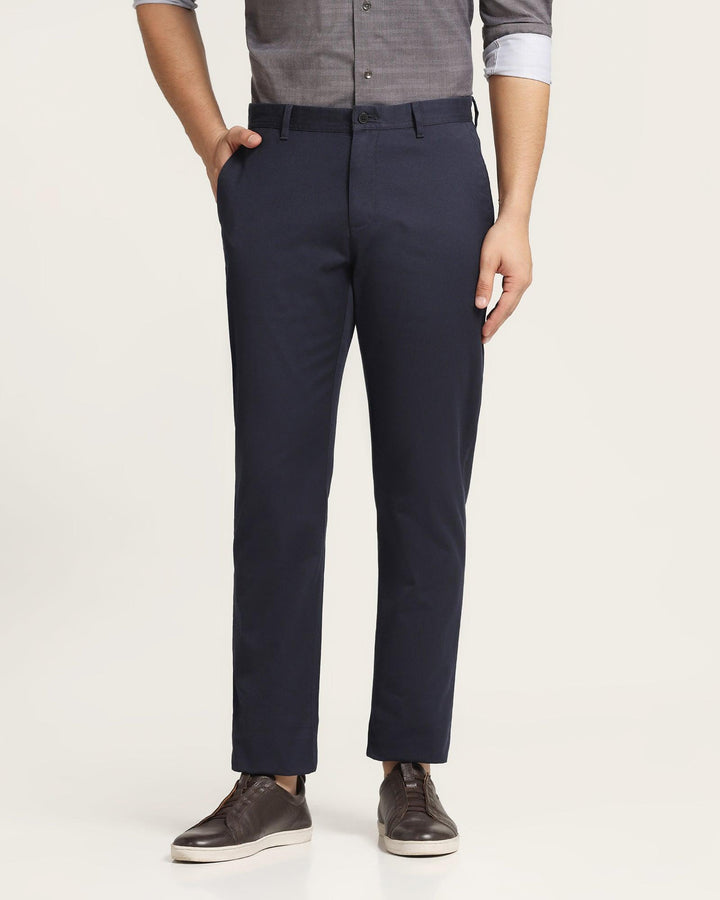 Slim Comfort B-95 Casual Navy Textured Khakis - Lama