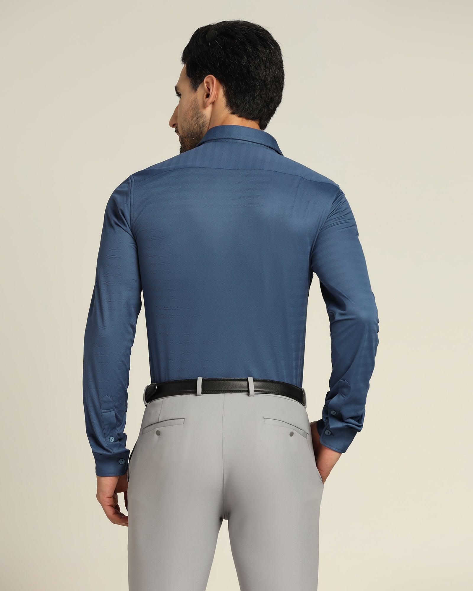 TechPro Textured Casual Shirt In Blue (Tucker) - Blackberrys