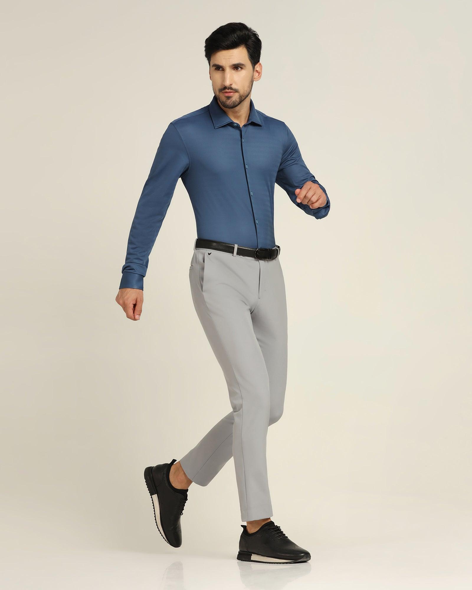 TechPro Textured Casual Shirt In Blue (Tucker) - Blackberrys