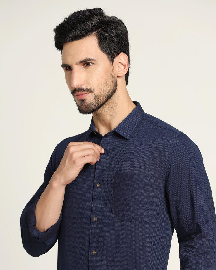 Casual Indigo Textured Shirt - Beck