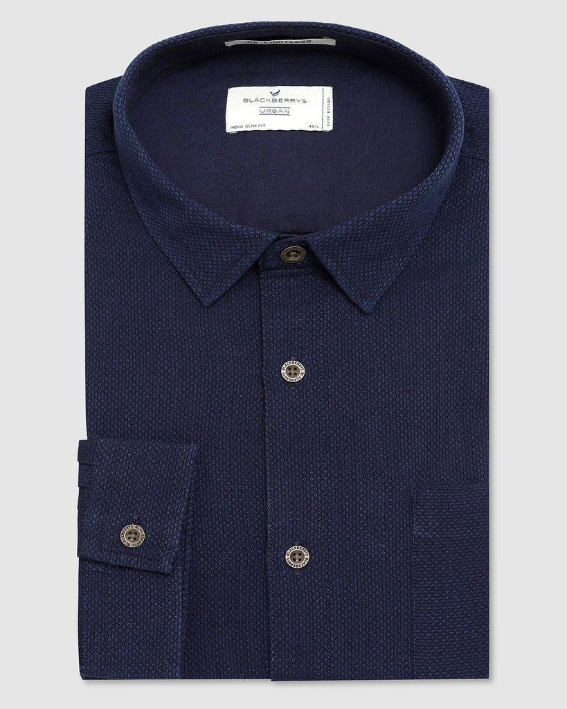 Casual Indigo Textured Shirt - Beck