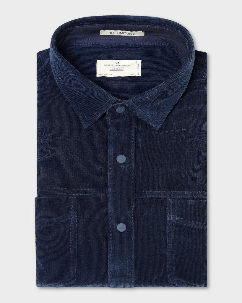 Casual Indigo Textured Shirt - Soy