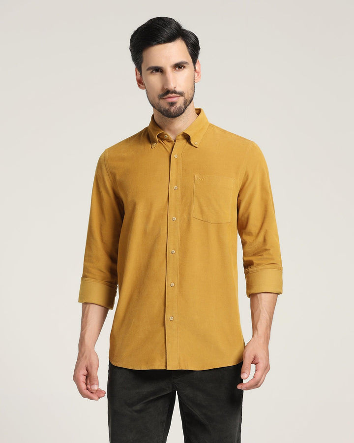 Casual Ochre Textured Shirt - Westin