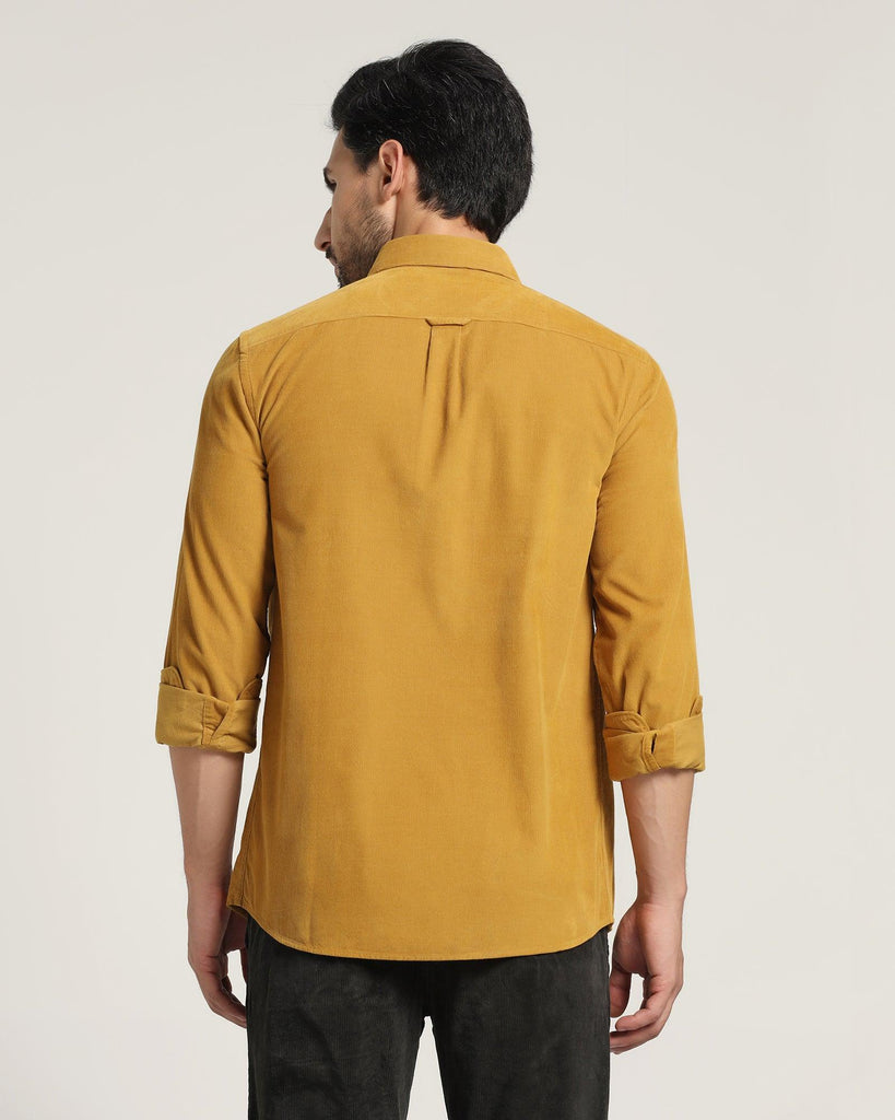 Casual Ochre Textured Shirt - Westin