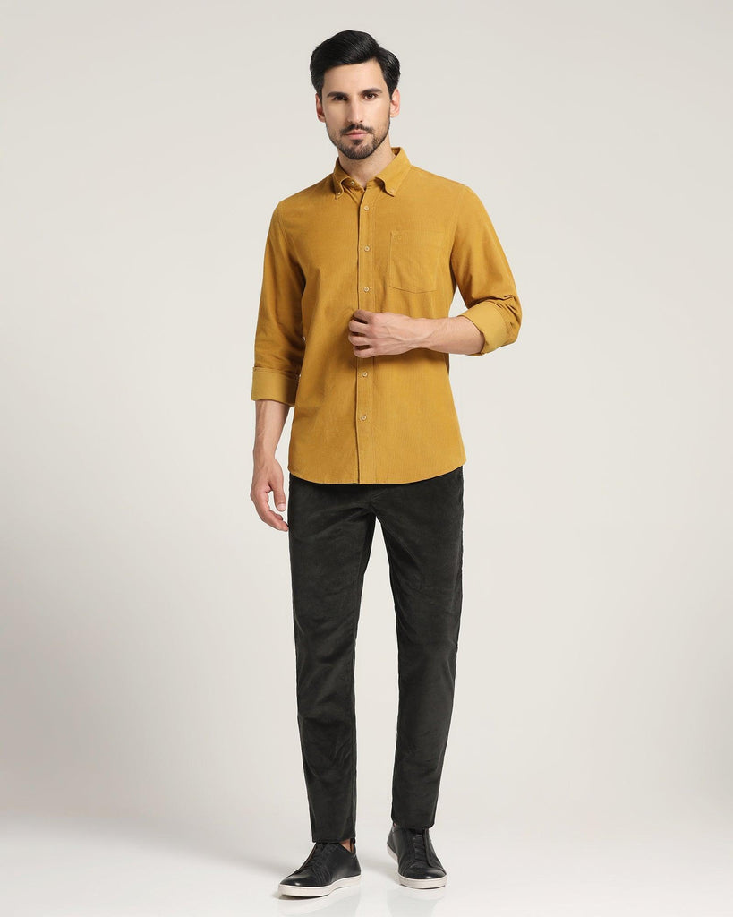 Casual Ochre Textured Shirt - Westin