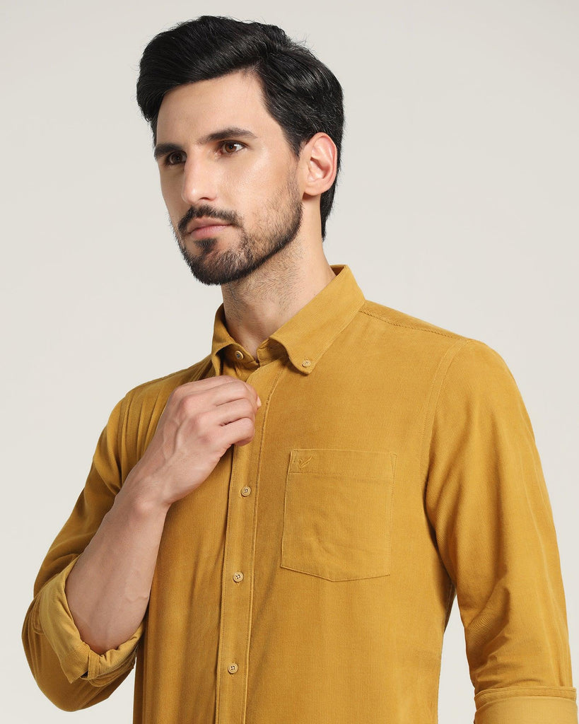 Casual Ochre Textured Shirt - Westin