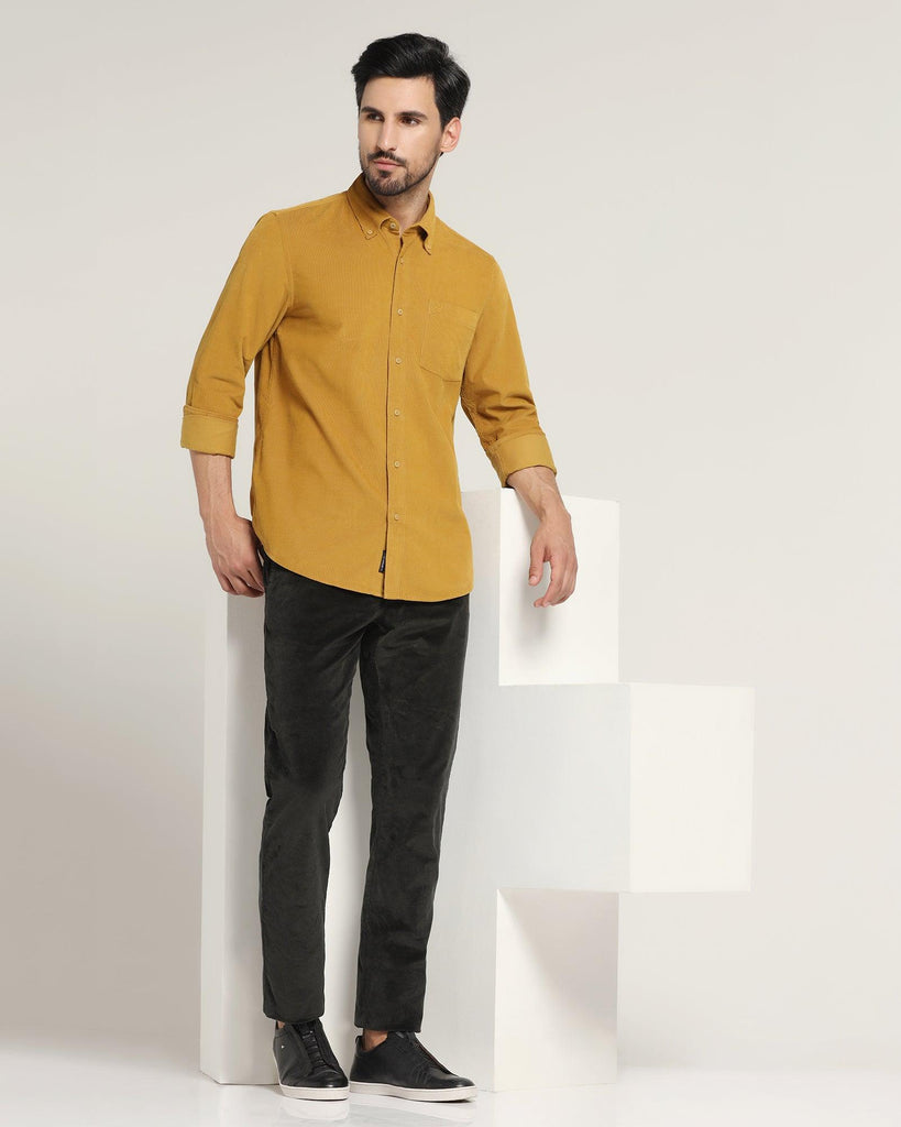 Casual Ochre Textured Shirt - Westin