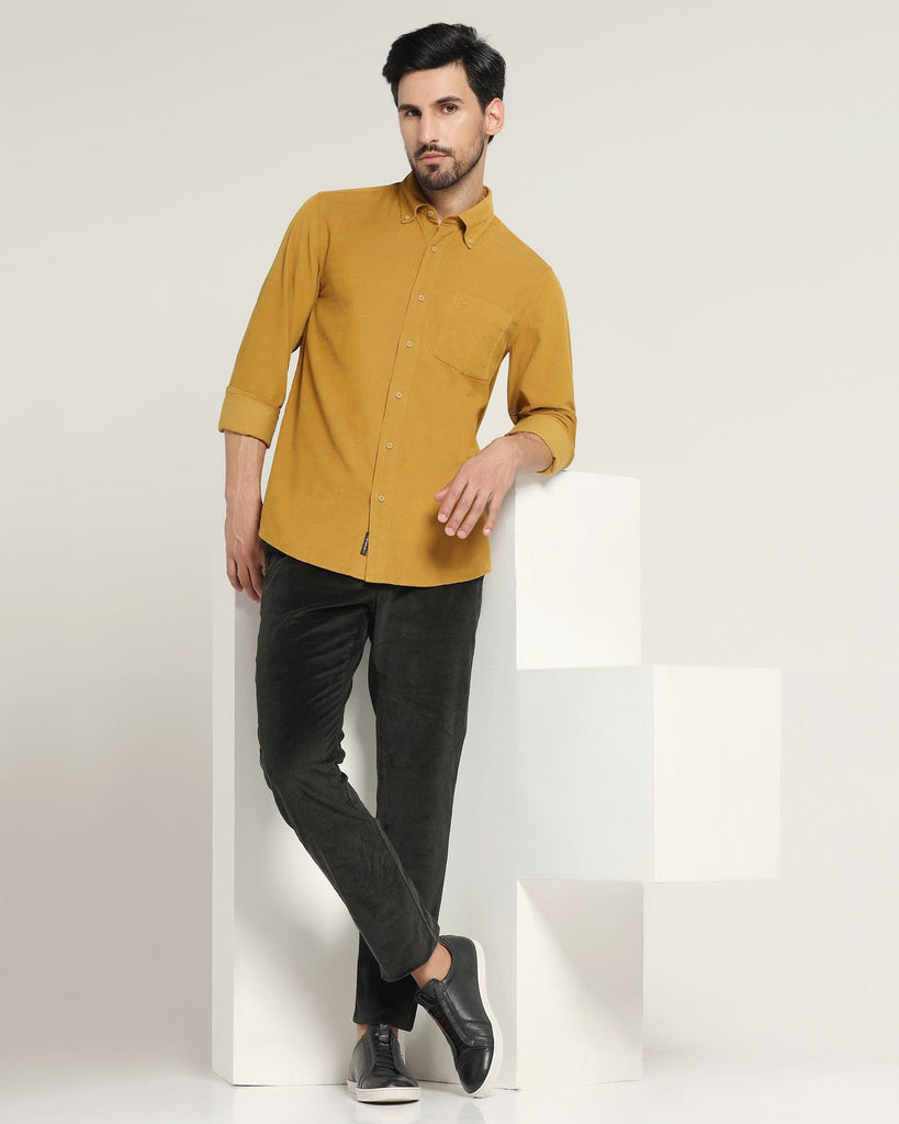 Casual Ochre Textured Shirt - Westin